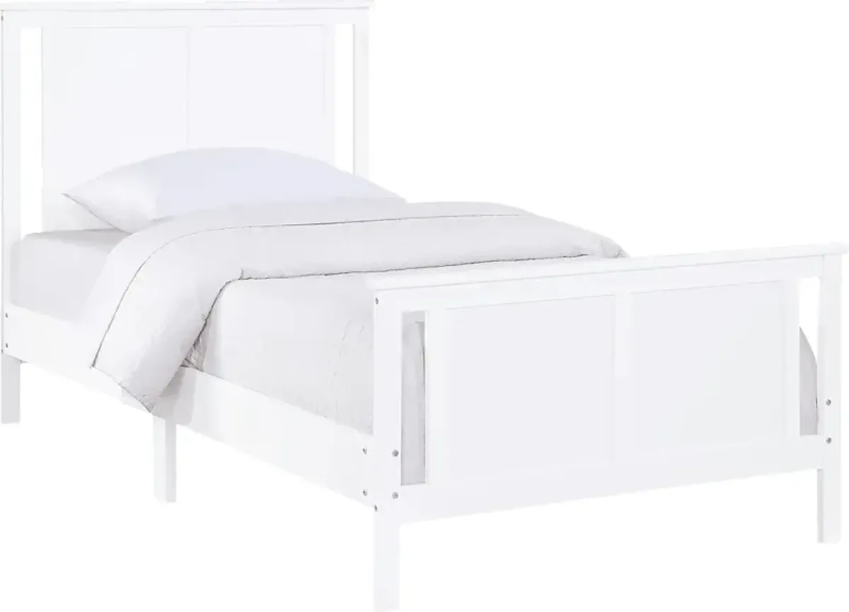 Kids Zolari White Twin Bed