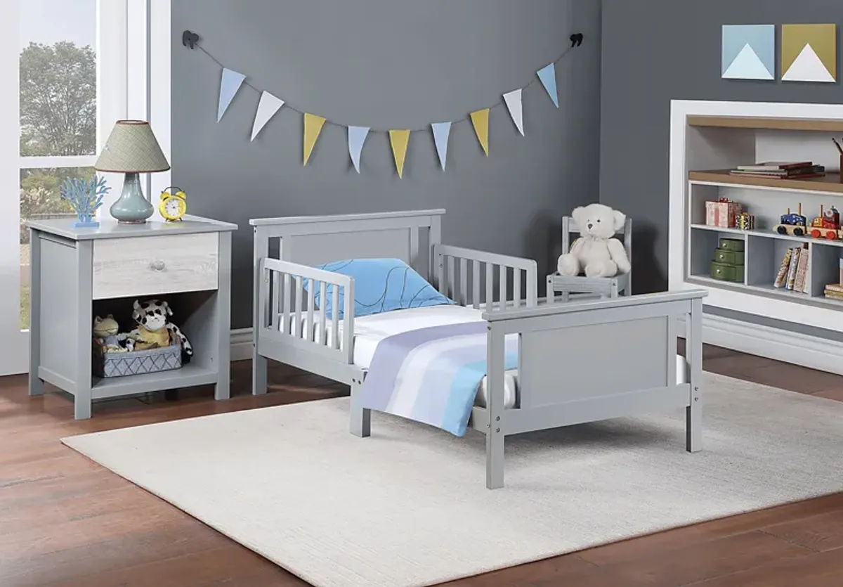 Kids Zolari Gray Toddler Bed