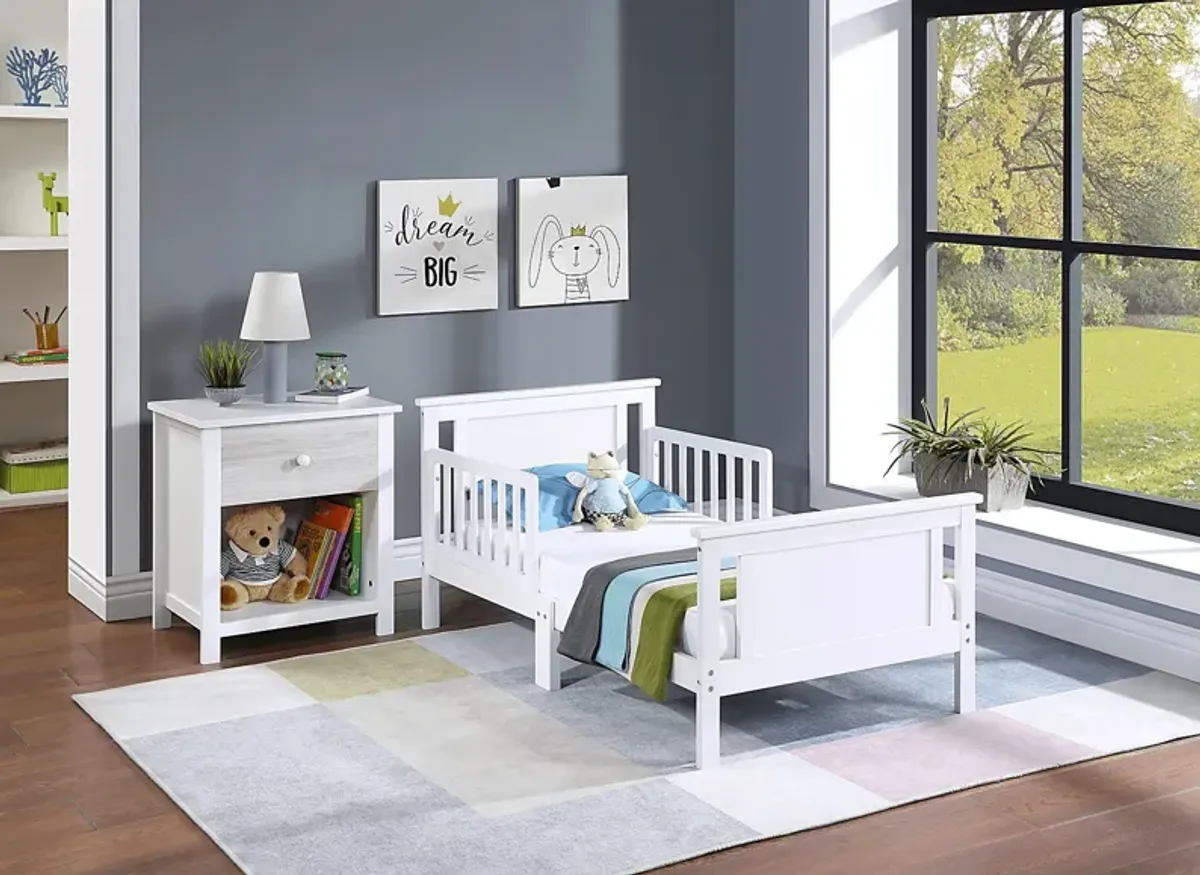 Kids Zolari White Toddler Bed