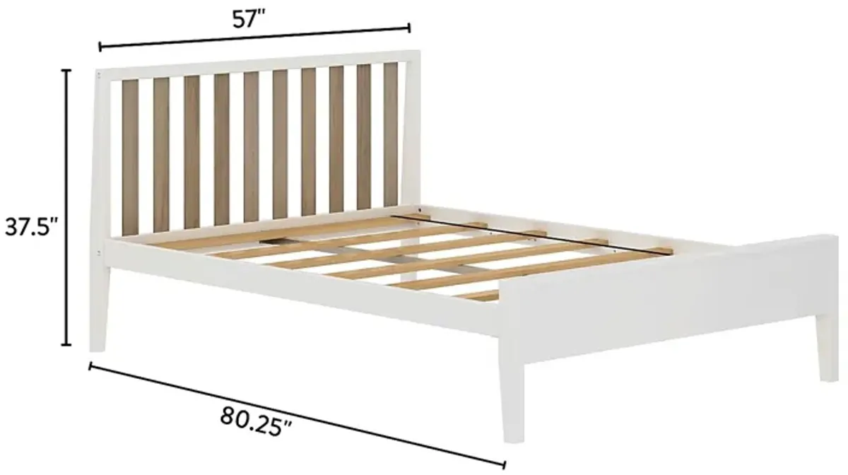 Kids Jolana White Natural Full Bed