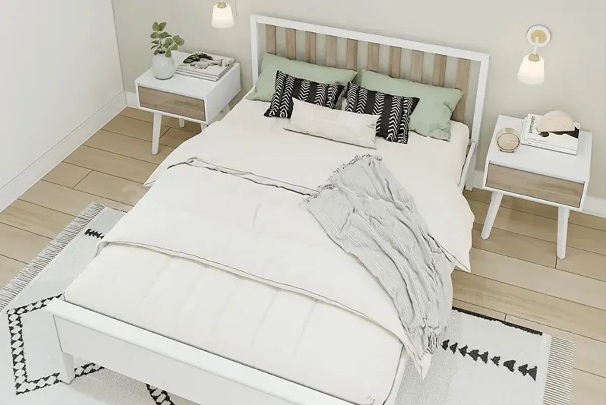 Kids Jolana White Natural Full Bed