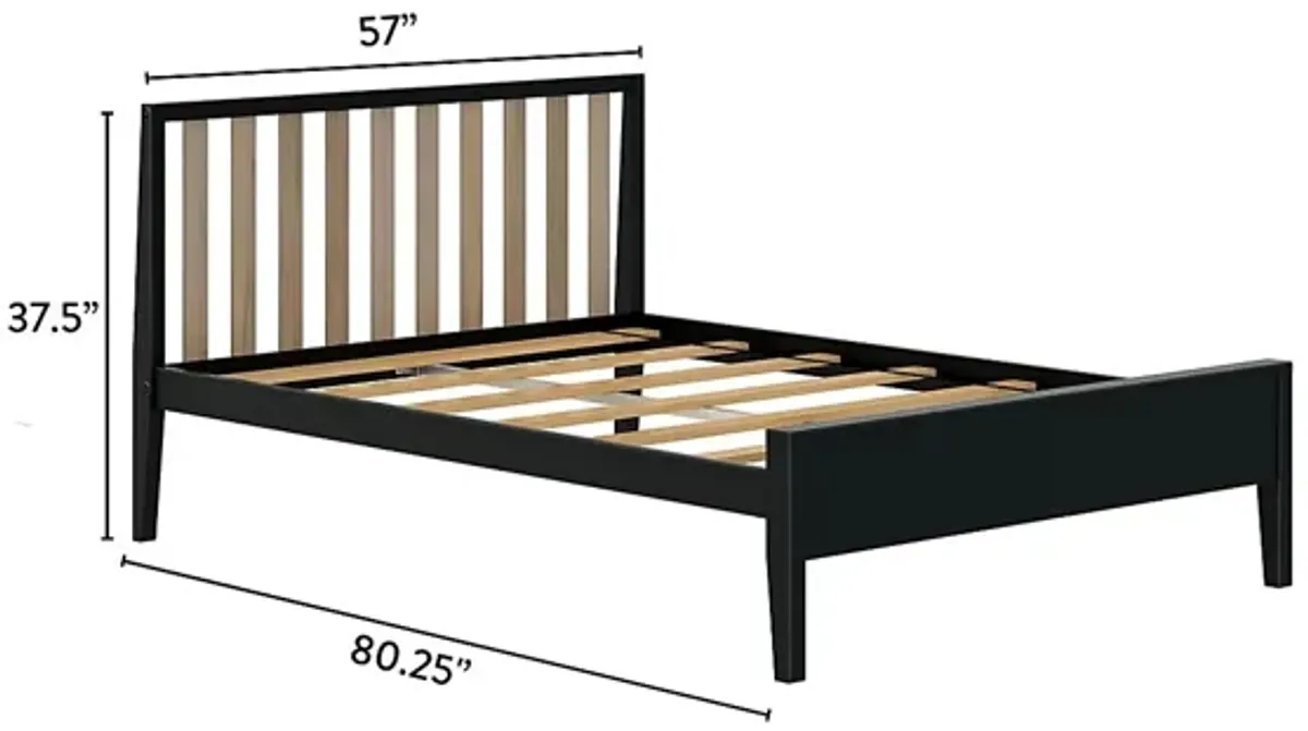 Kids Jolana Black Natural Full Bed