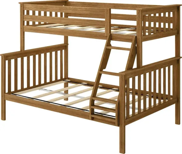 Kids Lilose II Pecan Twin/Full Bunk Bed