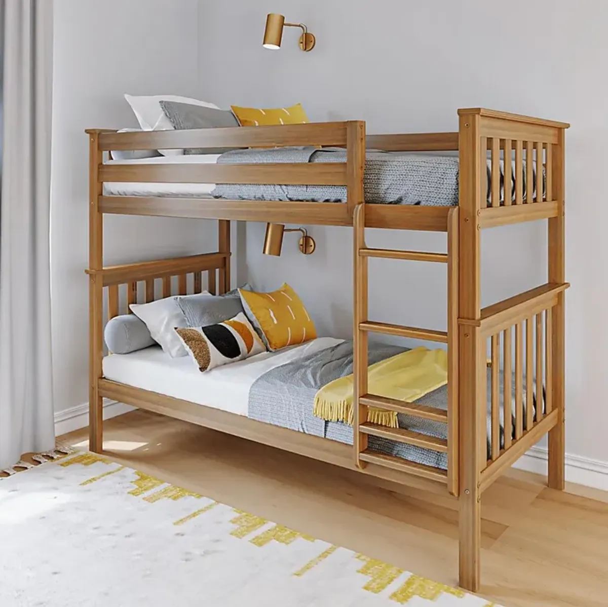 Kids Lilose I Pecan Twin/Twin Bunk Bed