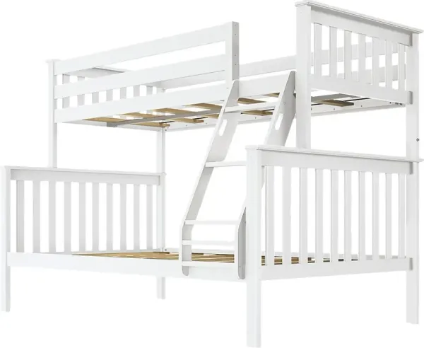 Kids Lilose II White Twin/Full Bunk Bed