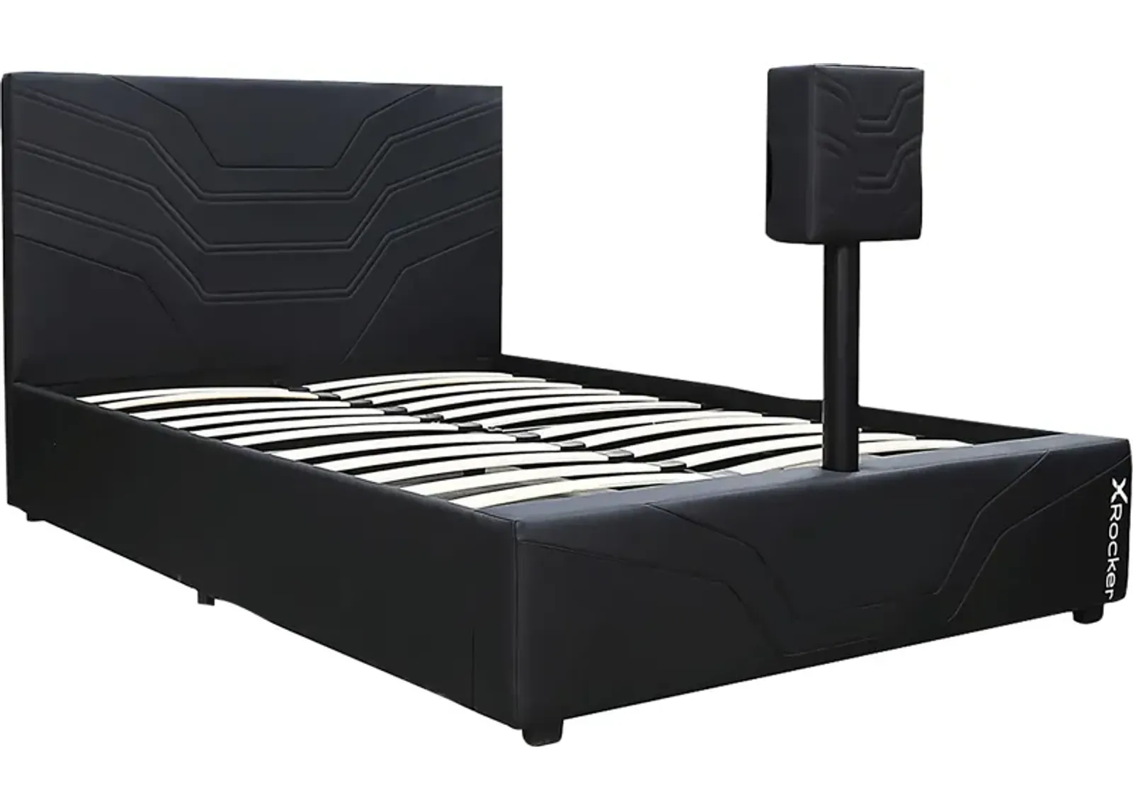 Kids Nanswell Black Full Gaming Bed with TV Mount