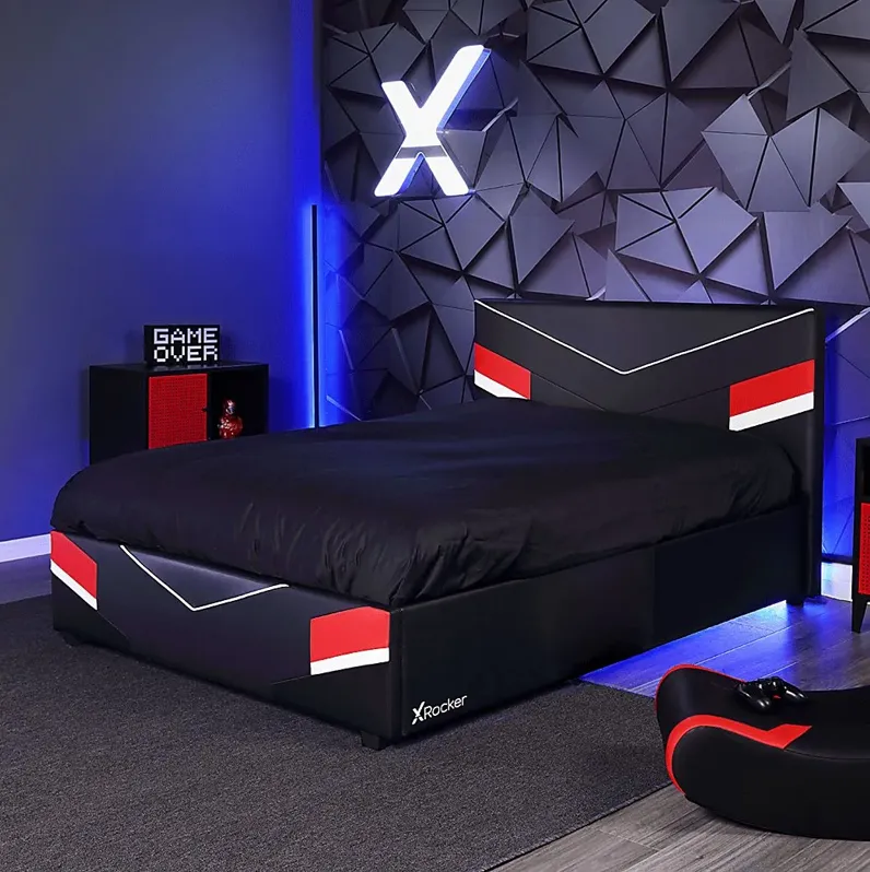 Kids Mahine I Black Full Gaming Bed