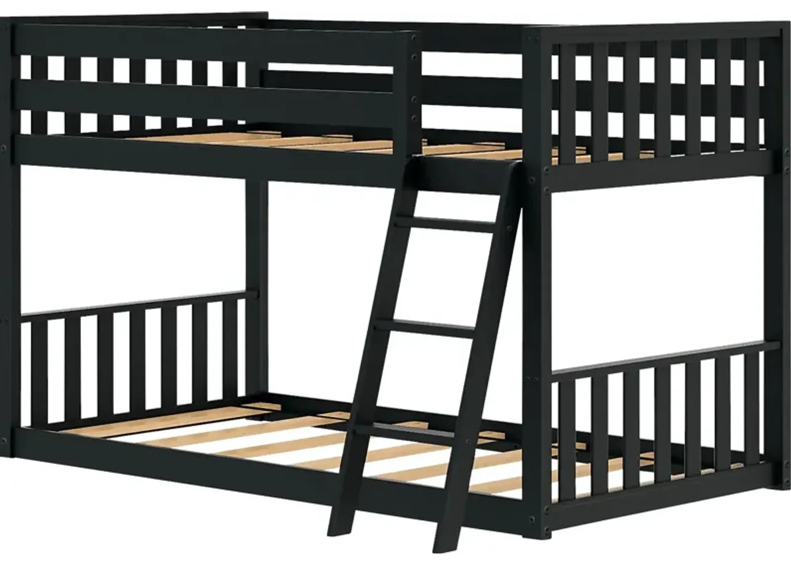 Kids Klaudie I Black Twin/Twin Bunk Bed