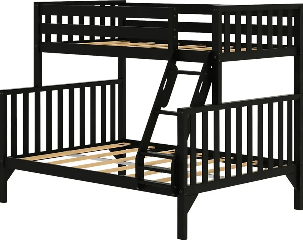 Kids Klaudie II Black Twin/Full Bunk Bed