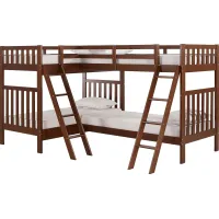 Kids Romvern Chestnut Twin/Twin/Twin/Twin Bunk Bed