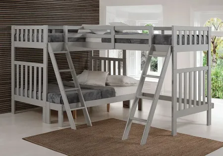Kids Tillcester Dove Gray Twin/Twin/Full Bunk Bed