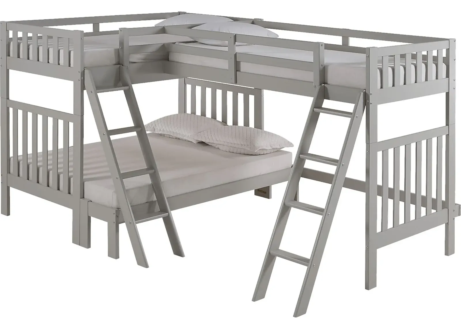 Kids Tillcester Dove Gray Twin/Twin/Full Bunk Bed