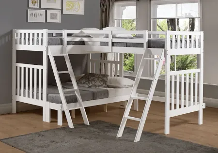 Kids Presnora White  Twin/Twin/Full Bunk Bed