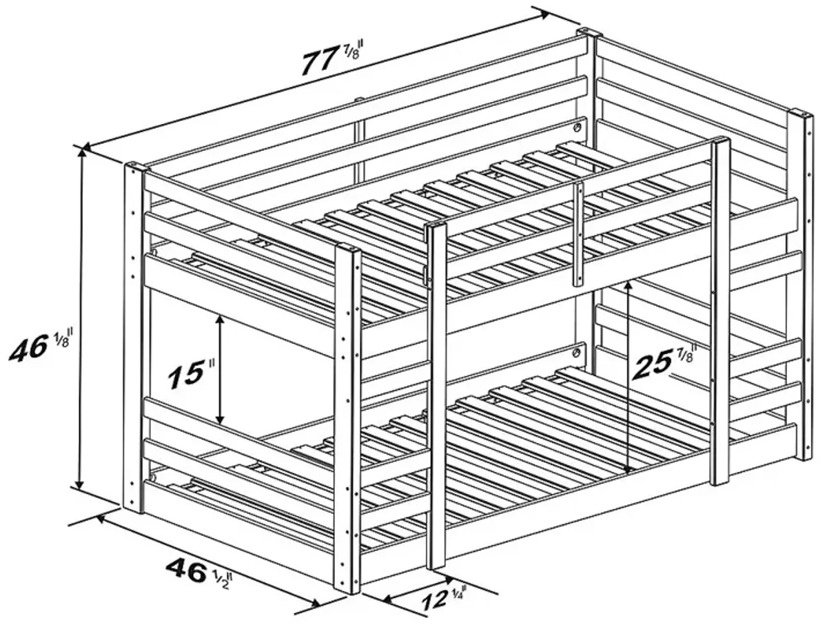 Kids Ardenness Walnut Bunk Bed