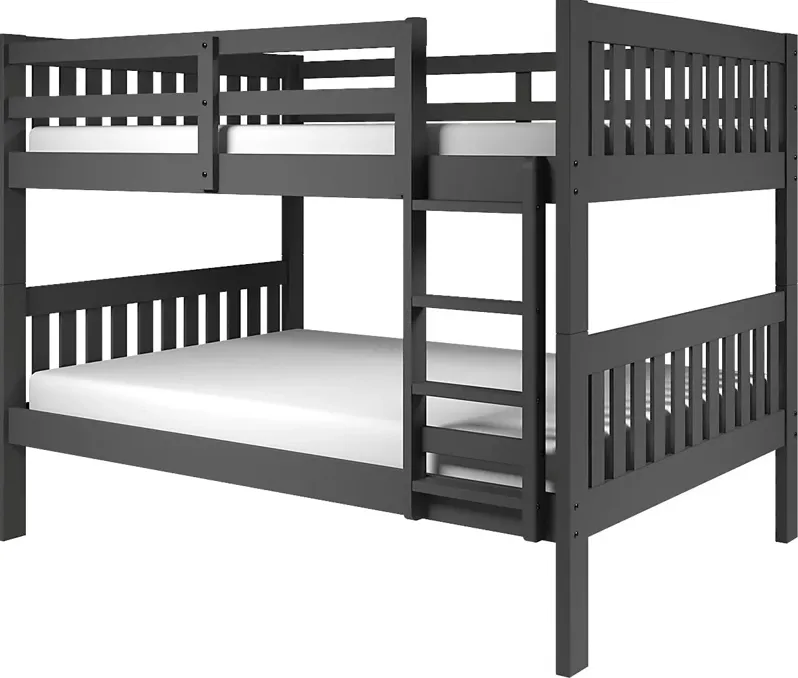 Kids Eleonara I Dark Gray Full/Full Bunk Bed