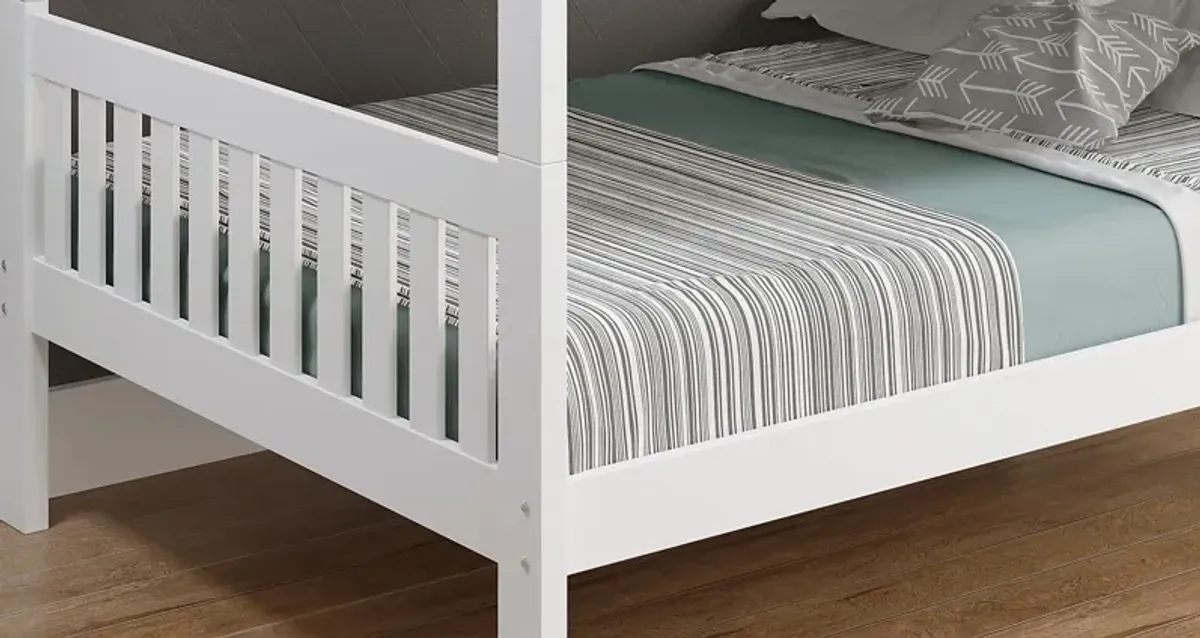 Kids Eleonara I White Full/Full Bunk Bed