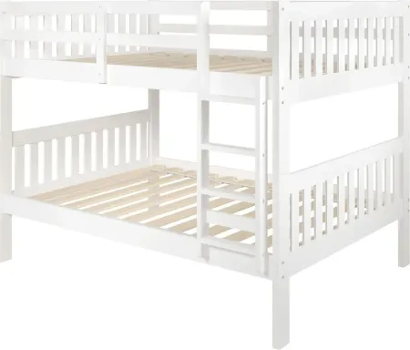 Kids Eleonara I White Full/Full Bunk Bed
