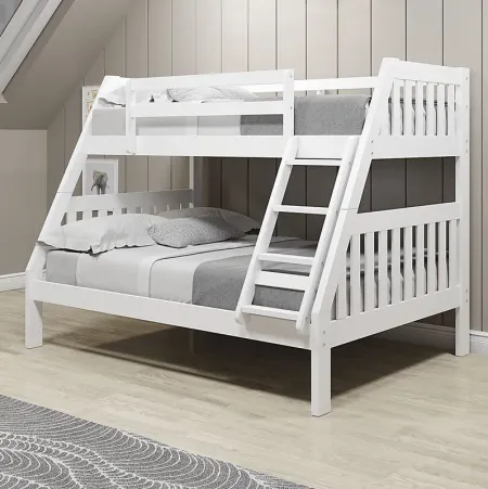 Kids Matej I White Twin/Full Bunk Bed