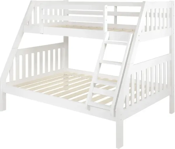 Kids Matej I White Twin/Full Bunk Bed