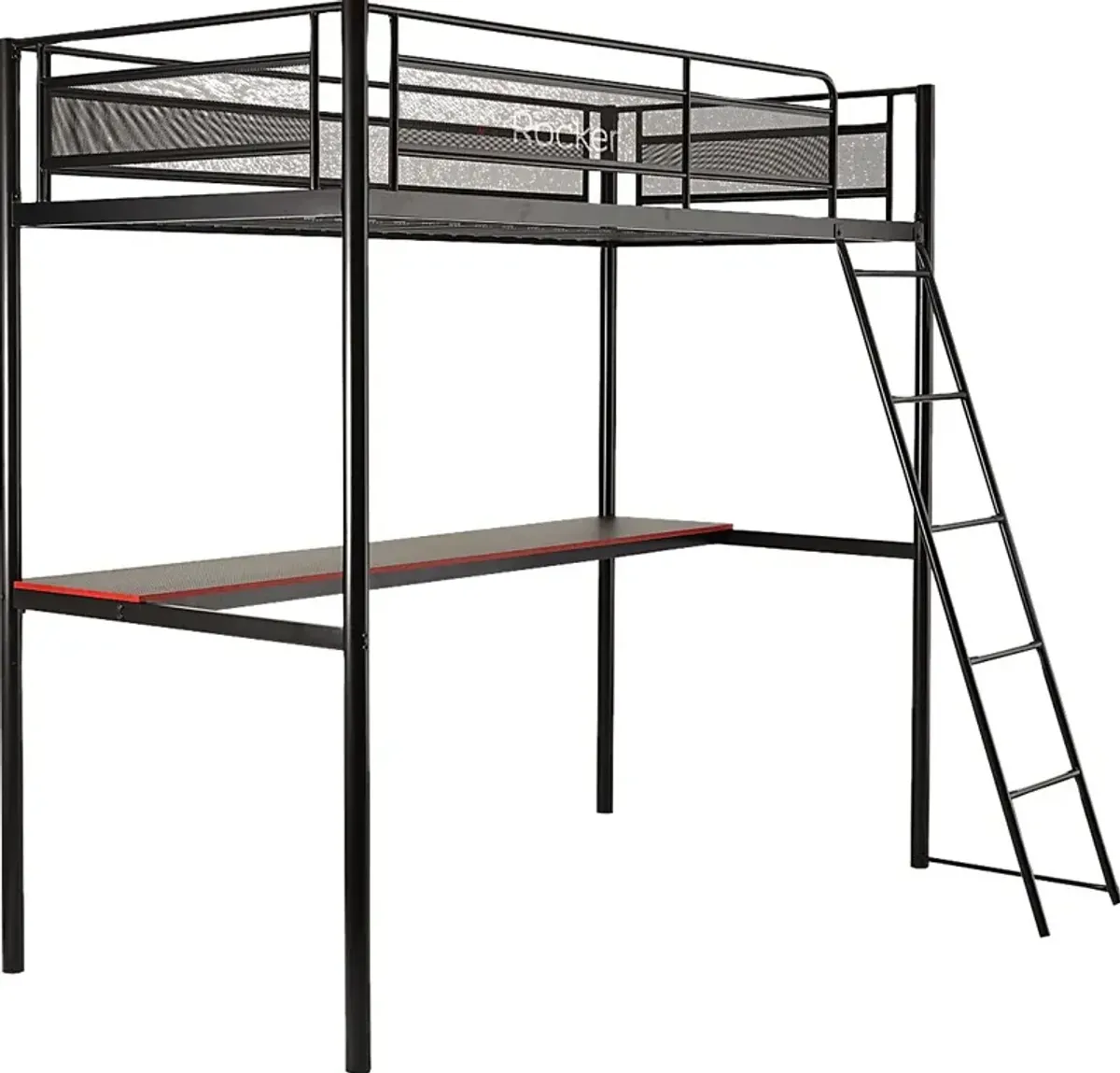 Kids Desonee Black Twin Gaming Loft Bed