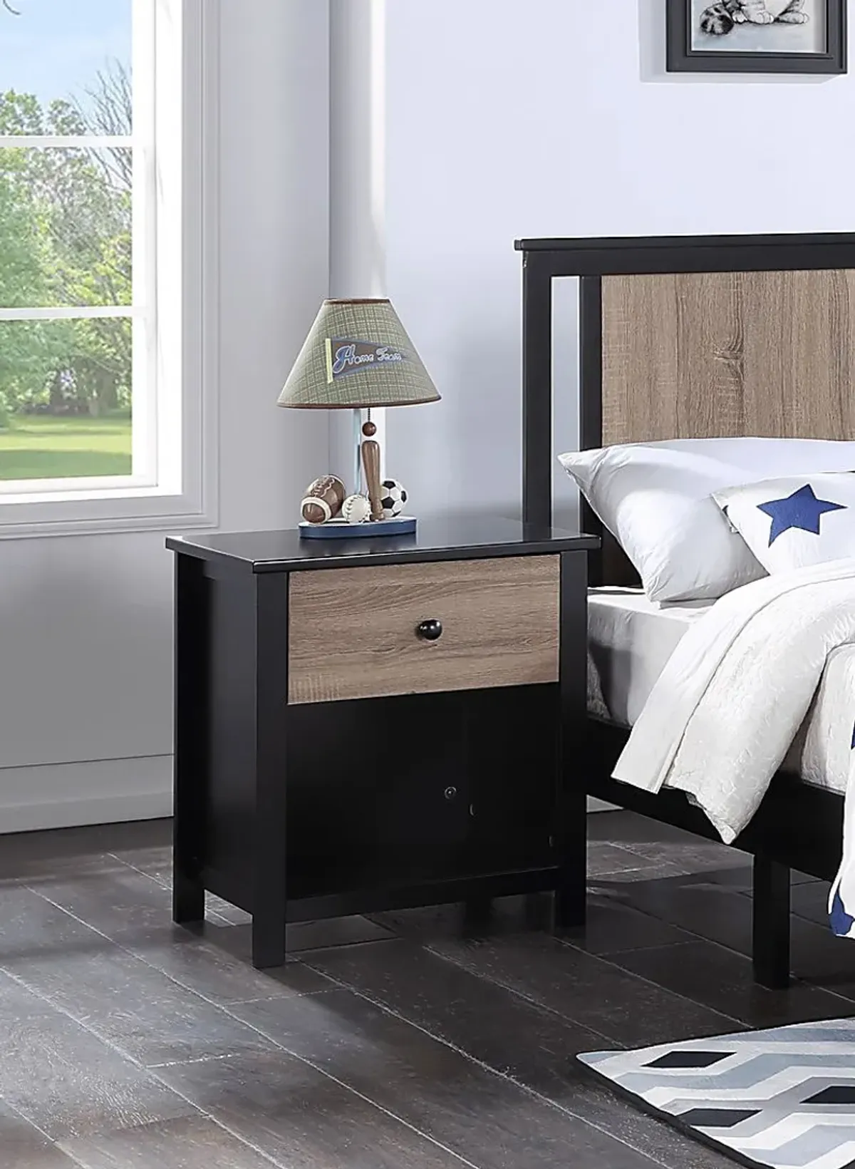 Kids Zolari Black Nightstand