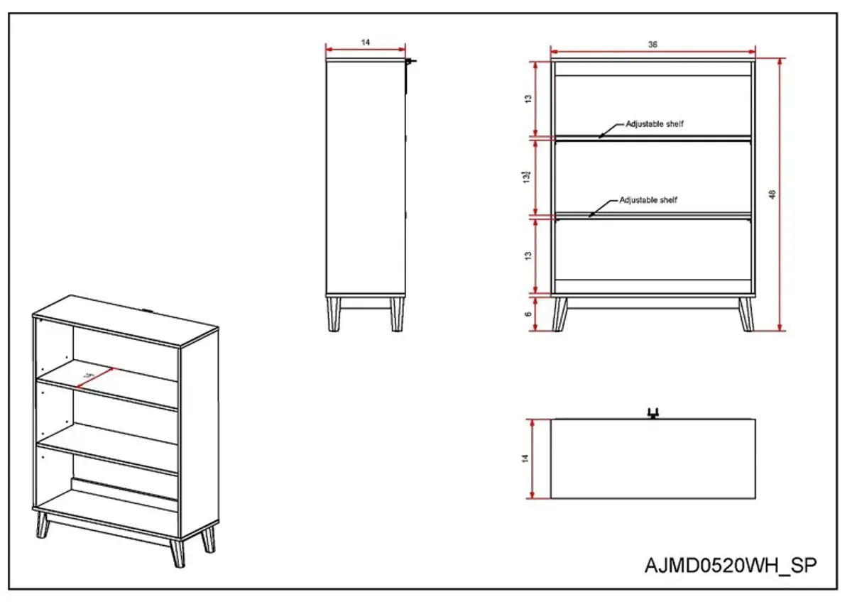 Kids Oroholm White Natural Bookcase