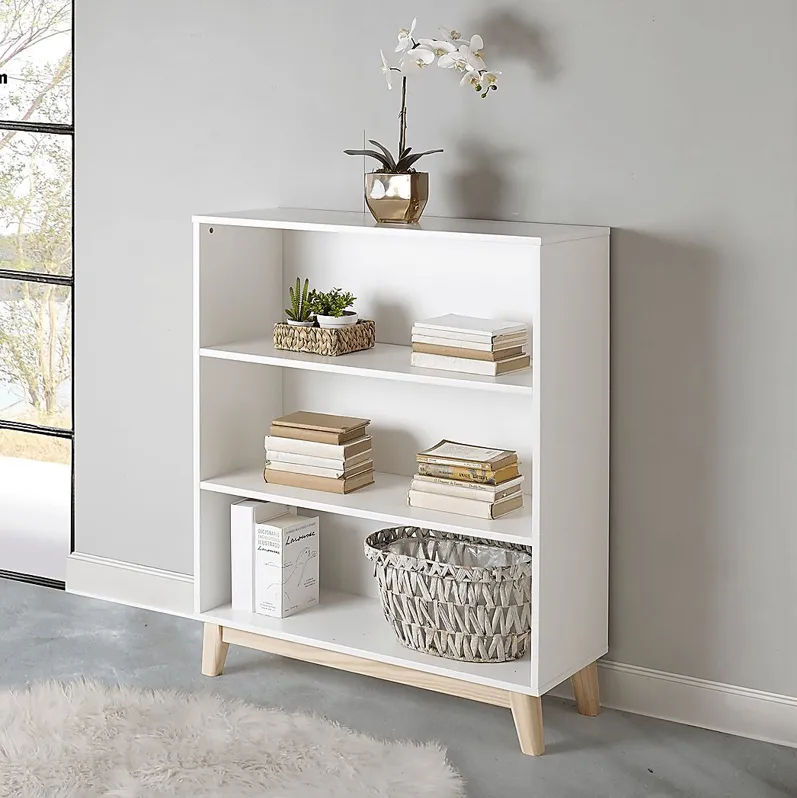 Kids Oroholm White Natural Bookcase