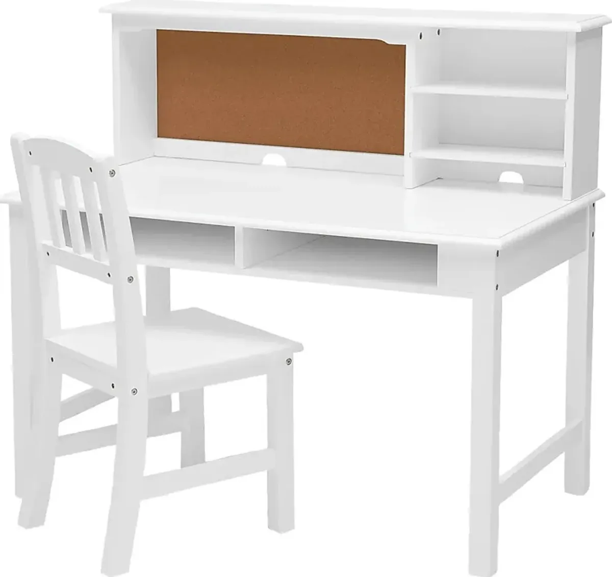 Kids Maldas White Desk and Chair Set