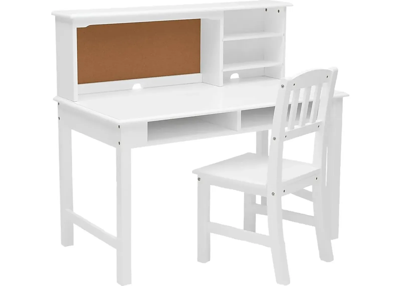 Kids Maldas White Desk and Chair Set