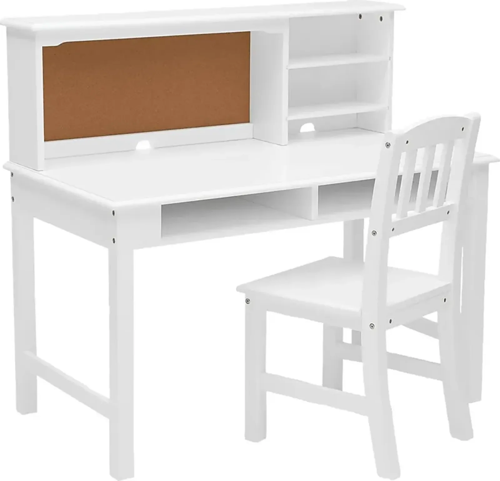 Kids Maldas White Desk and Chair Set