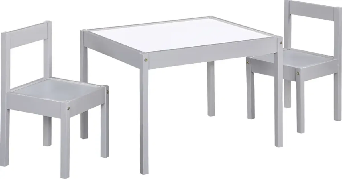 Kids Synni Gray 3 Pc Table Set