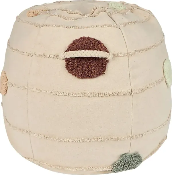 Kids Beige Solar System Pouf