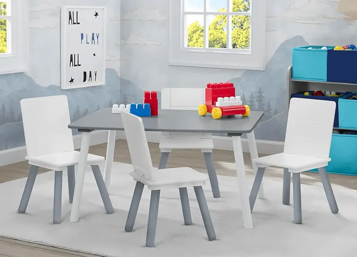 Kids Mellei Gray/White Table Set