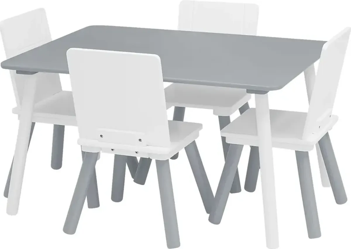 Kids Mellei Gray/White Table Set