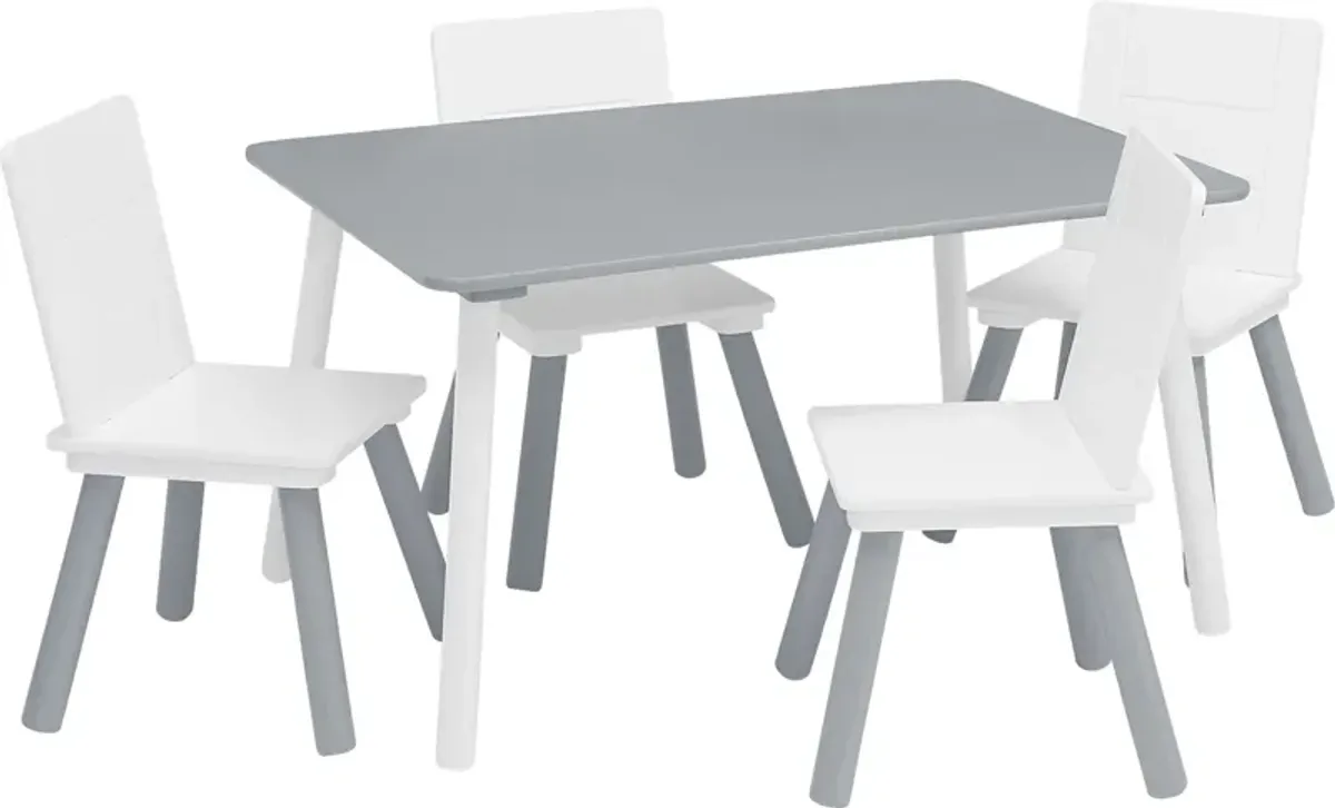 Kids Mellei Gray/White Table Set