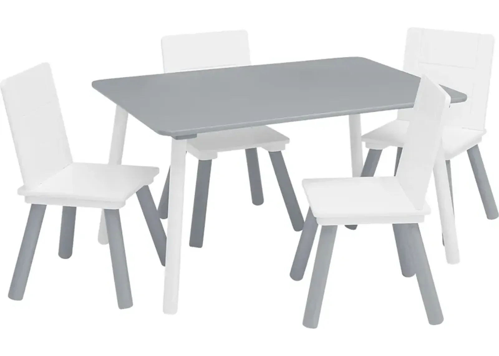 Kids Mellei Gray/White 5 Pc Table Set