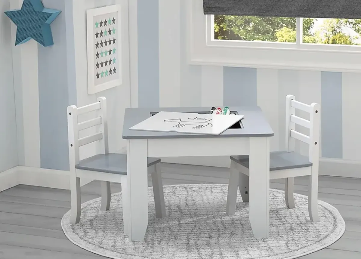 Kids Sinaru Gray/White Table Set