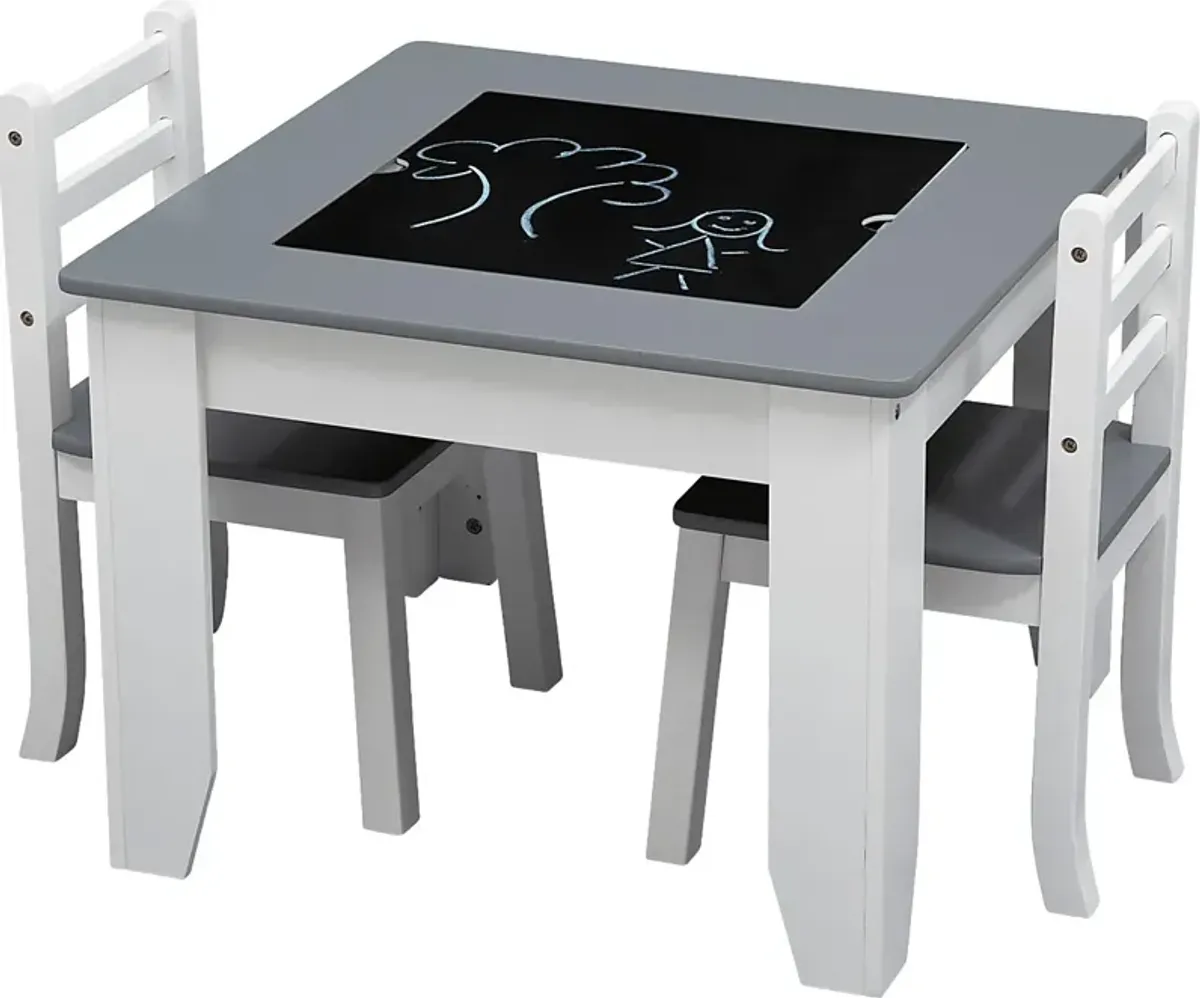 Kids Sinaru Gray/White Table Set