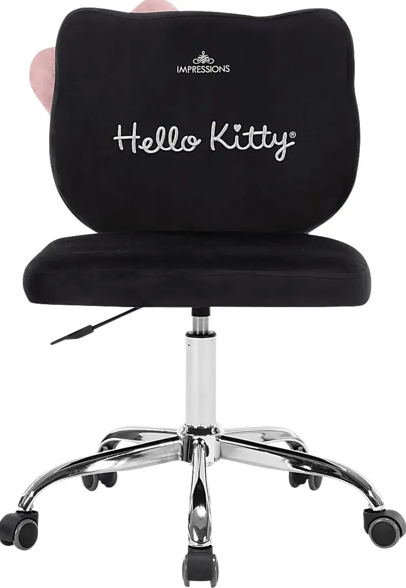 Kids Hello Kitty Kawaii Black Swivel Chair