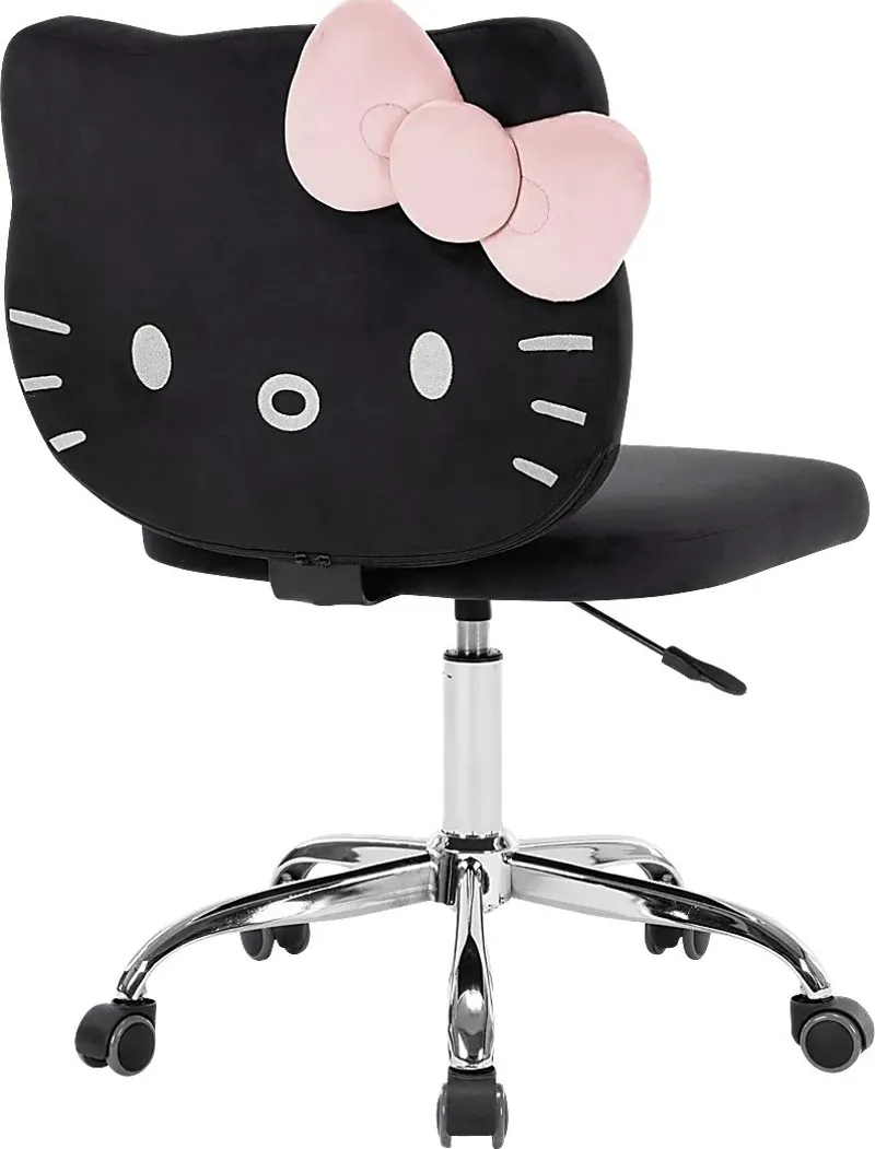 Kids Hello Kitty Kawaii Black Swivel Chair