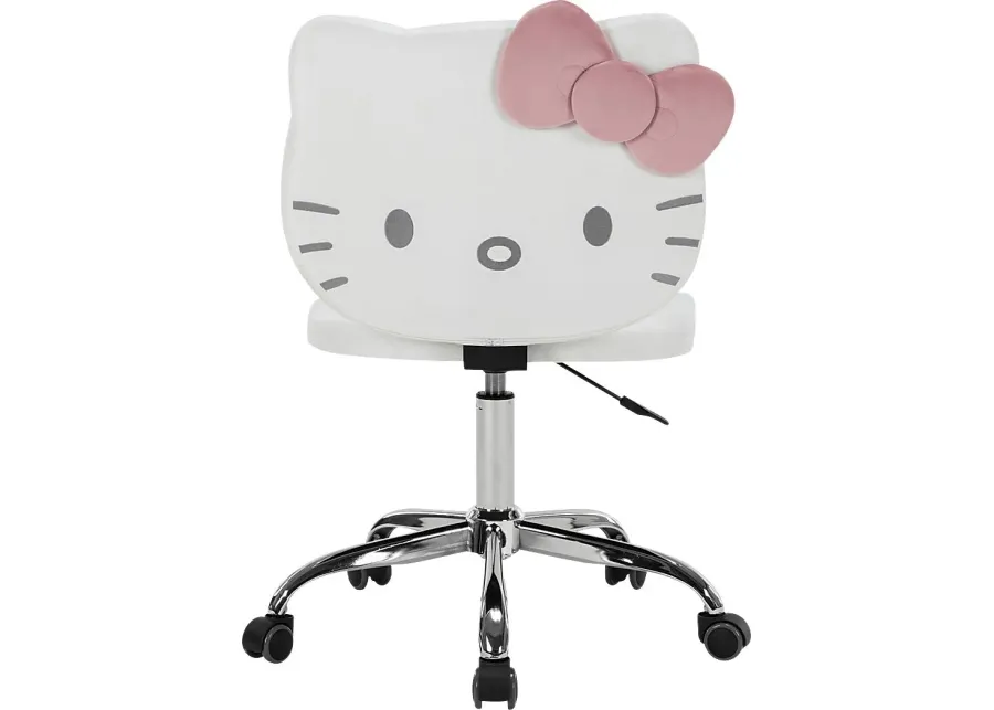 Kids Hello Kitty Kawaii White Swivel Chair