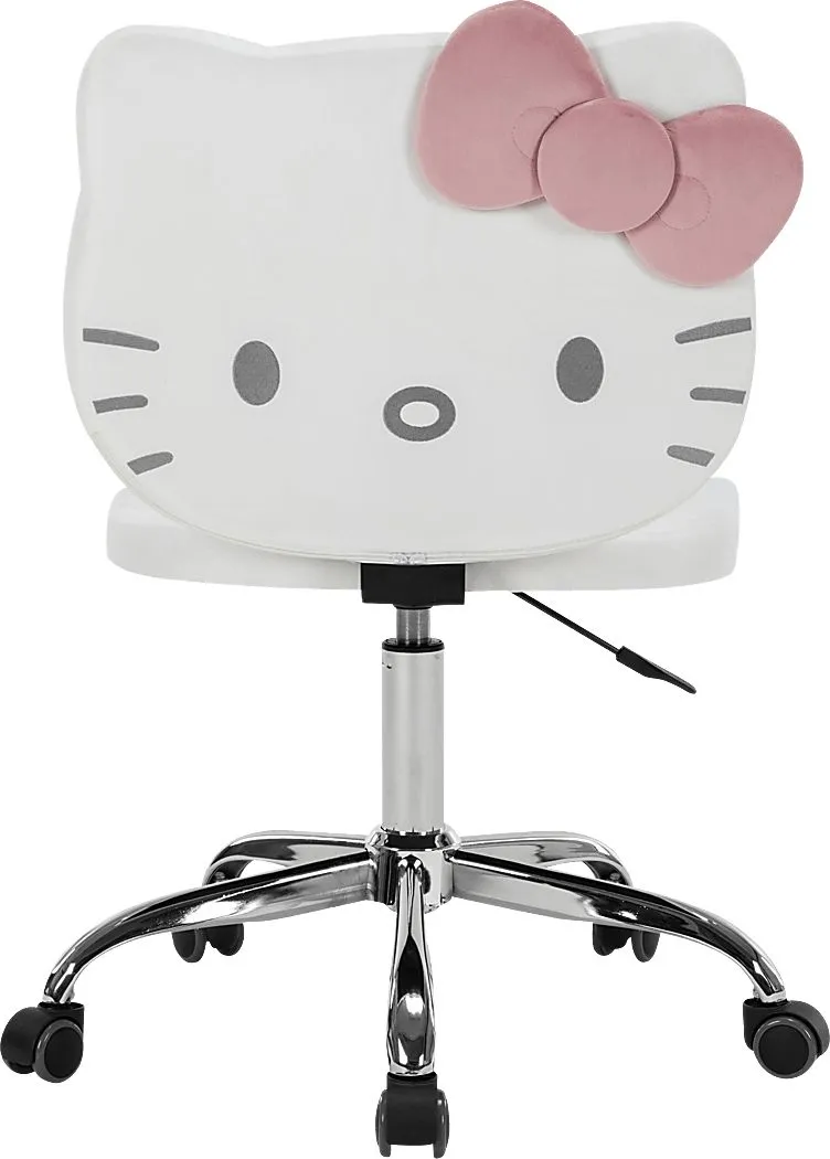 Kids Hello Kitty Kawaii White Swivel Chair