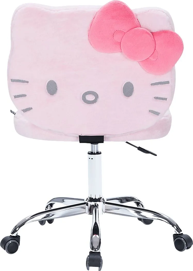 Kids Hello Kitty Teddy Pink Swivel Chair