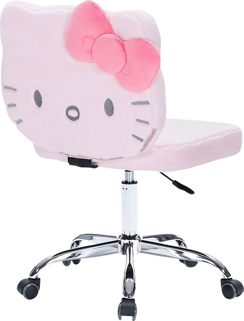 Kids Hello Kitty Teddy Pink Swivel Chair