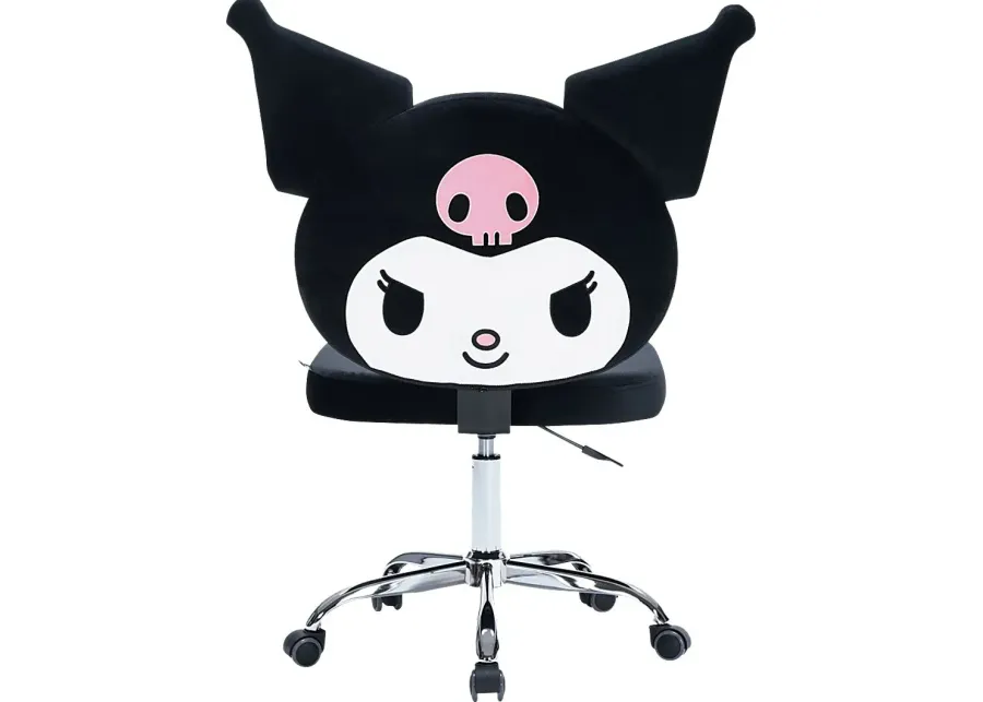 Kids Kuromi Black Swivel Chair