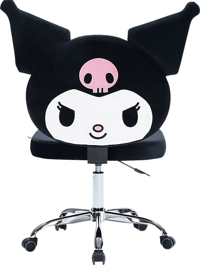 Kids Kuromi Black Swivel Chair