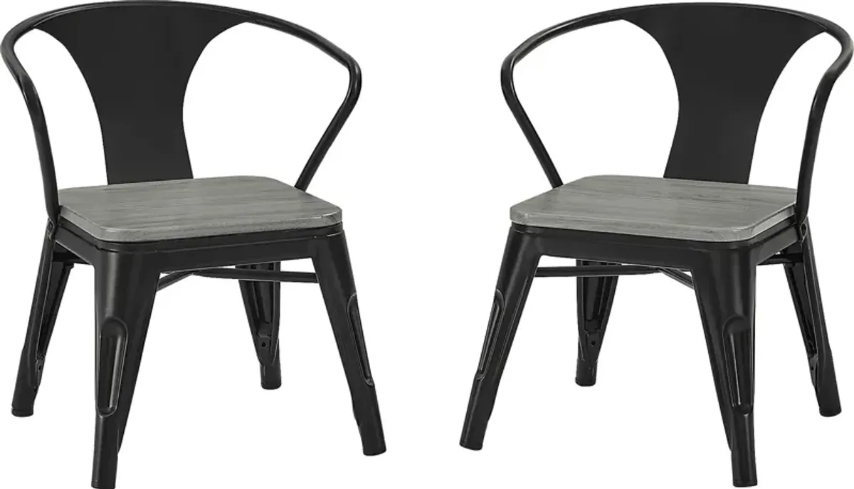 Kids Bilsai Black Chair, Set of 2