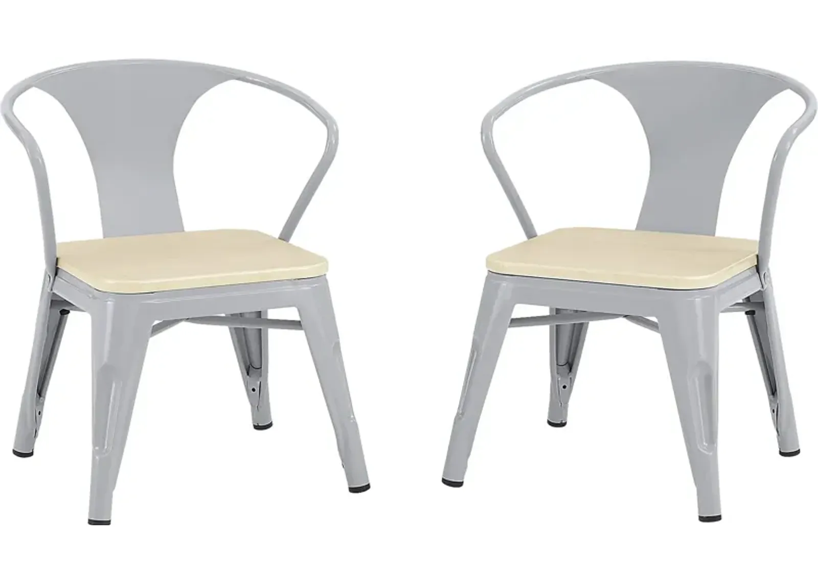 Kids Bilsai Gray Chair, Set of 2