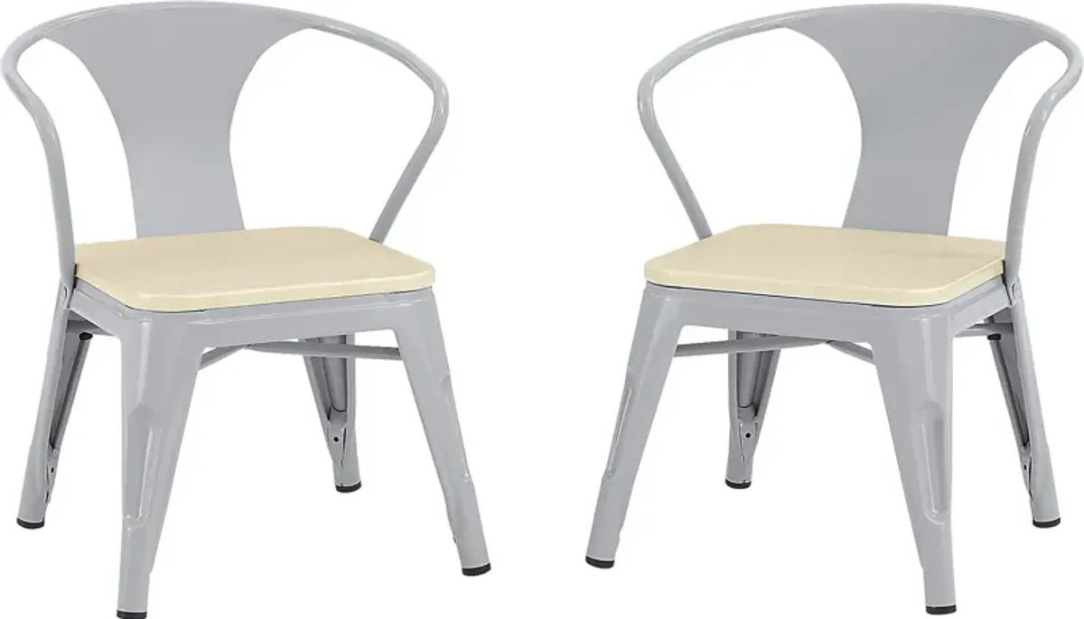 Kids Bilsai Gray Chair, Set of 2