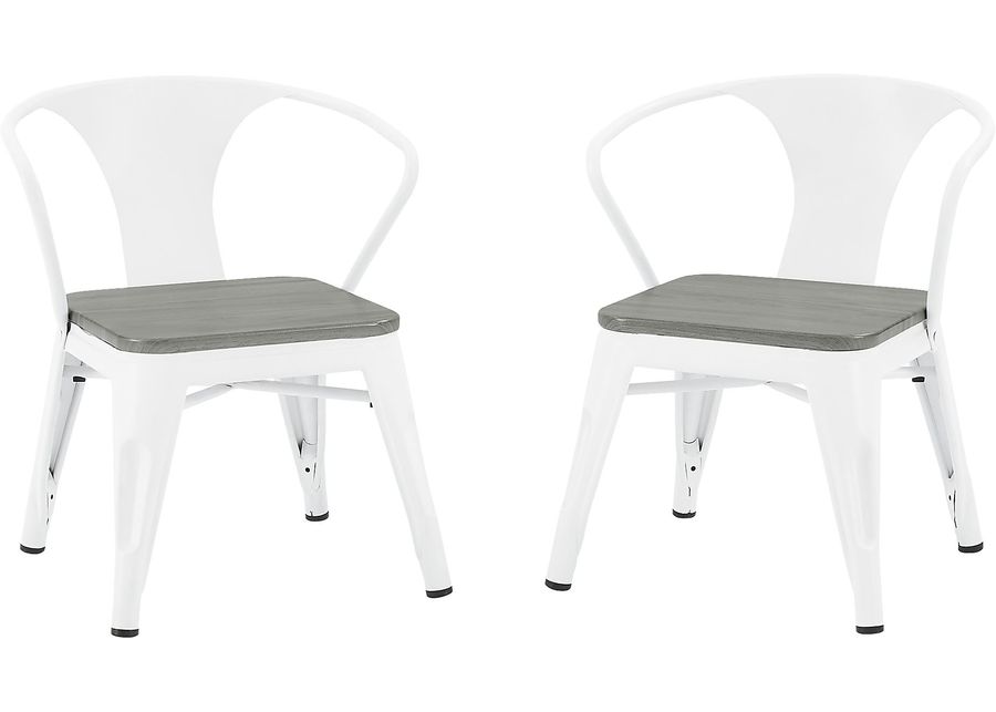 Kids Bilsai White Chair, Set of 2